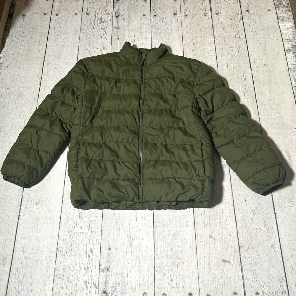 The Childrens Place Puffer Jacket Olive Green Kids Size XXXL 18 Winter Coat